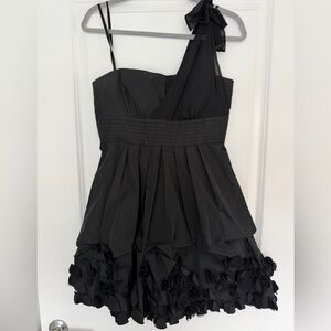 BCBGMaxAzria Black One-Shoulder Dress